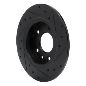 Mazda 3 Brake Rotor (1) - Rear Left - R1 Concepts - Drilled & Slotted - Black - `14-`25